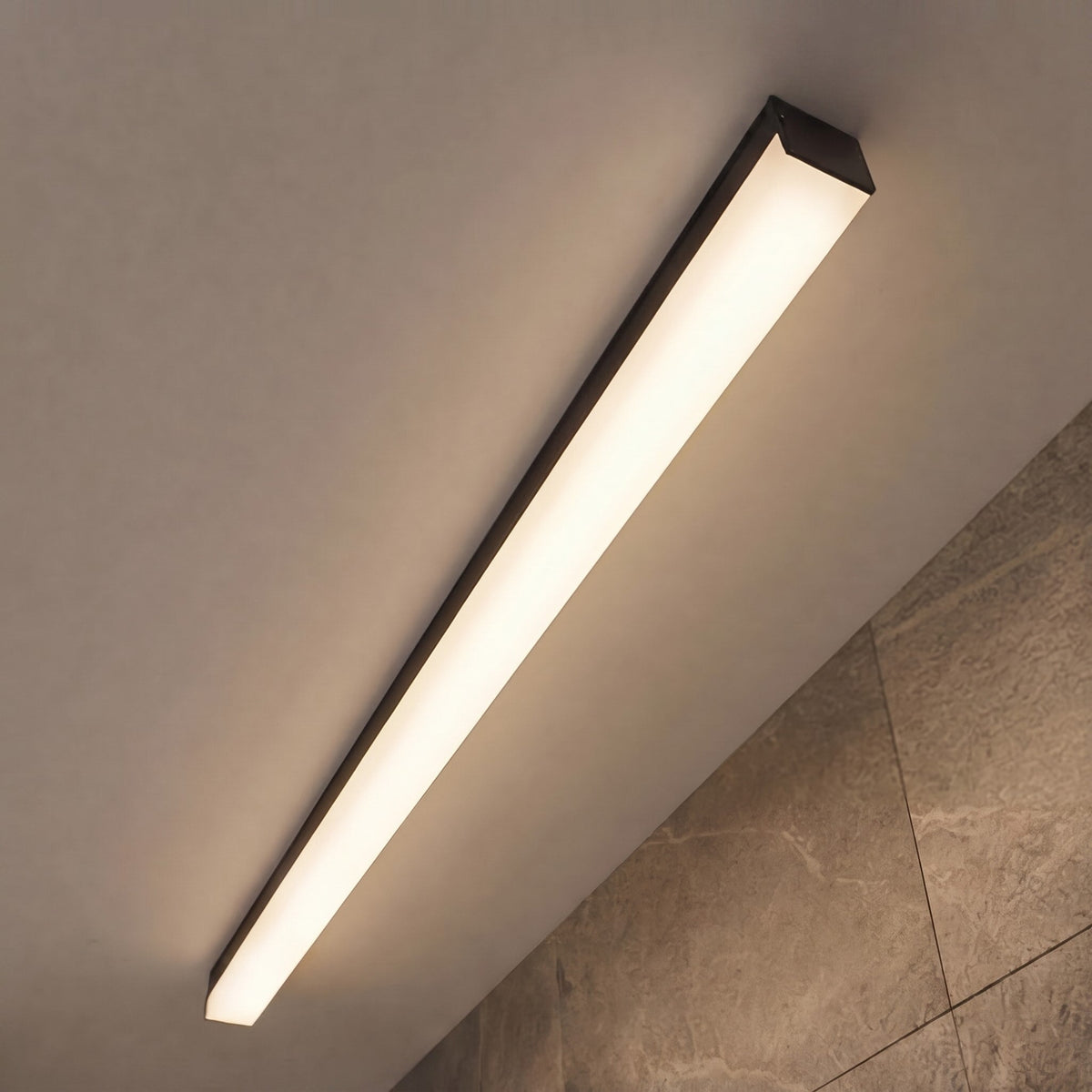 Minimalist LED Strip Flush Mount Ceiling Light Aluminium Dimmable 12-80W