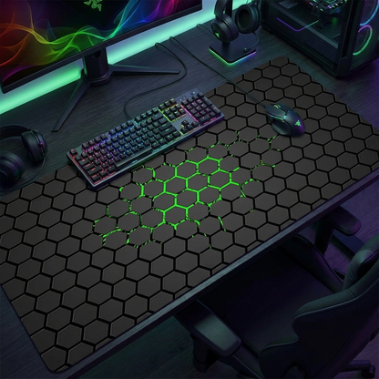 Hexagon XXL Gaming Mouse Pad Desk Mat Non-Slip Unique Shape Soft Rubber Surface
