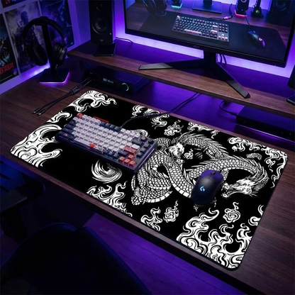 Japanese Dragon Gaming Mouse Pad Desk Mat Available Sizes Non-Slip Office Smooth Surface