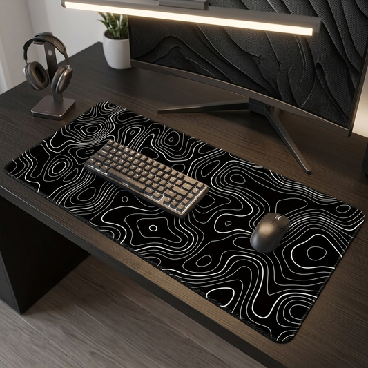 Large Extended Mouse Pad – Non-Slip Rubber Stitched Edge Desk Mat