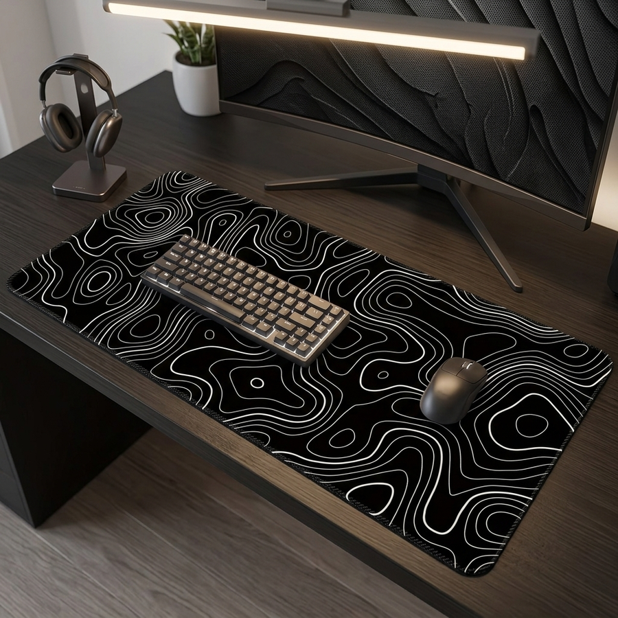 Large Extended Mouse Pad Stitched Edge Desk Mat Gaming Accessories Non-Slip 4 Size Options
