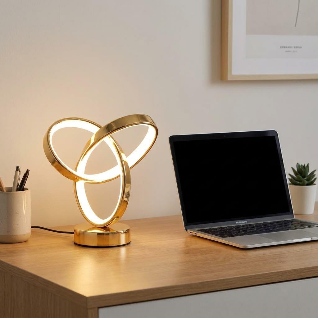 LED USB Dimmable Desk Lamp – Modern Gold Design Eye Care Light
