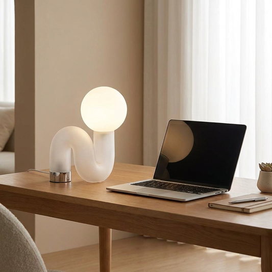 Nordic Glass Desk Lamp – Minimalist LED 3 Colour Modes Decor Light