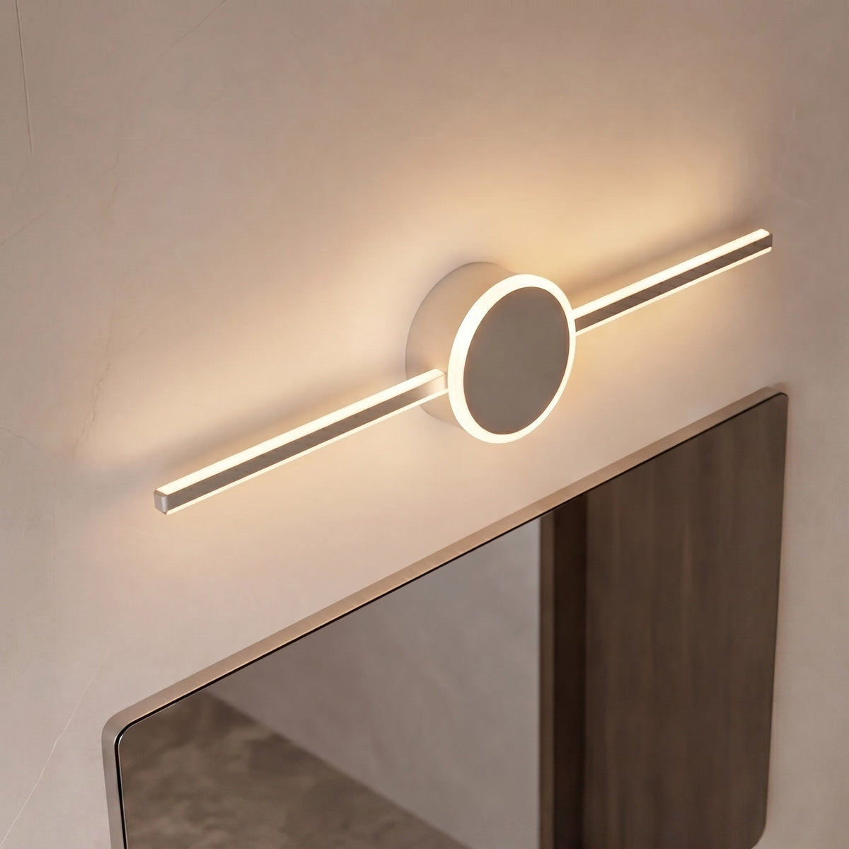 Aluminium LED Vanity Sconce 40–80cm Colour-Changing Black or White