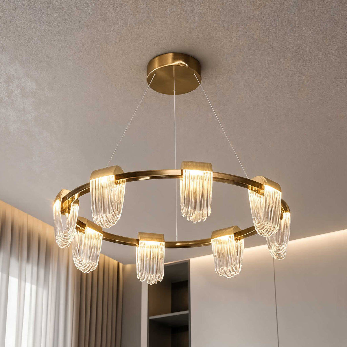 Circular Chandelier Hanging LED Light Fixture