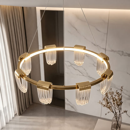 Circular Chandelier Hanging LED Light Fixture