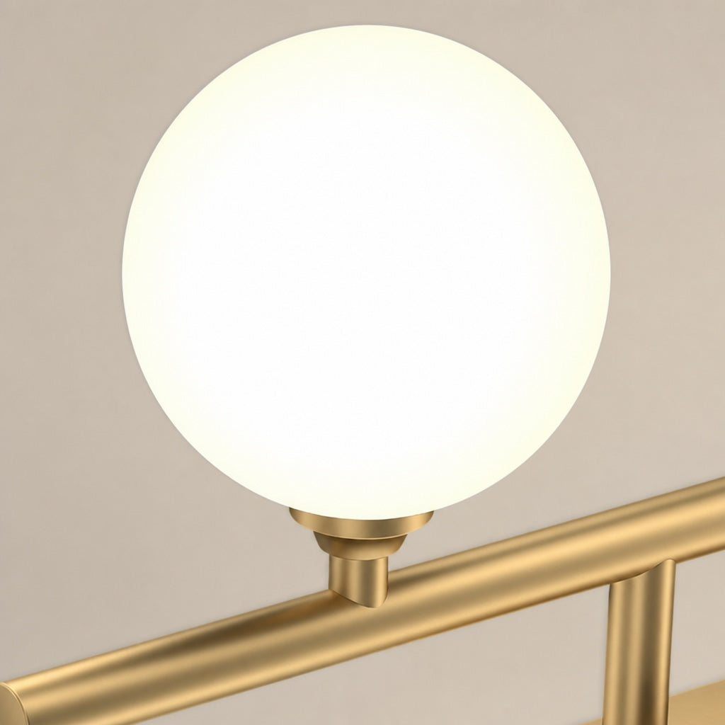 Solid Copper Multi-Head LED Vanity Light 2–5 Light Milk Glass