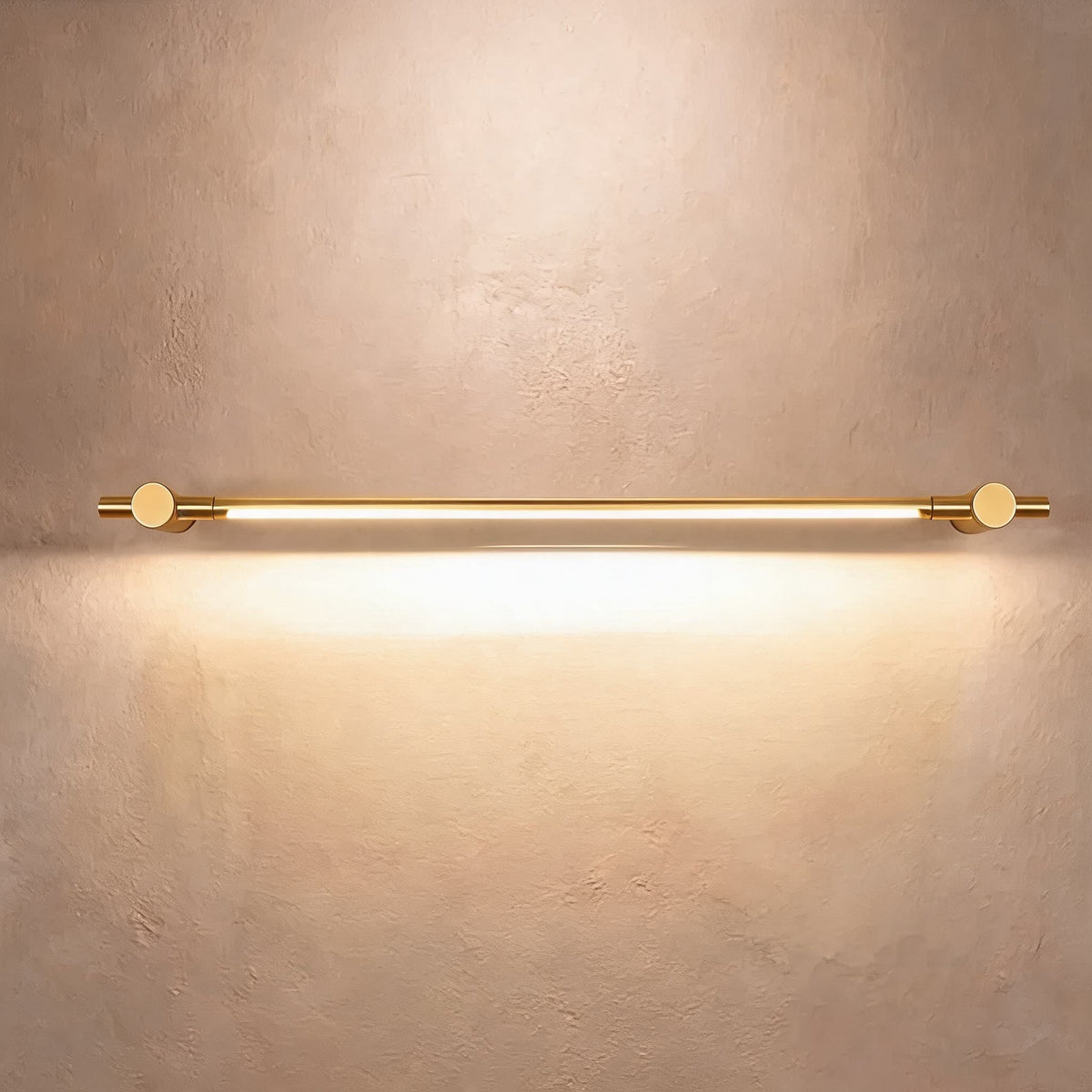 Polished Brass Linear LED Vanity Light 90cm & 120cm Acrylic Shade