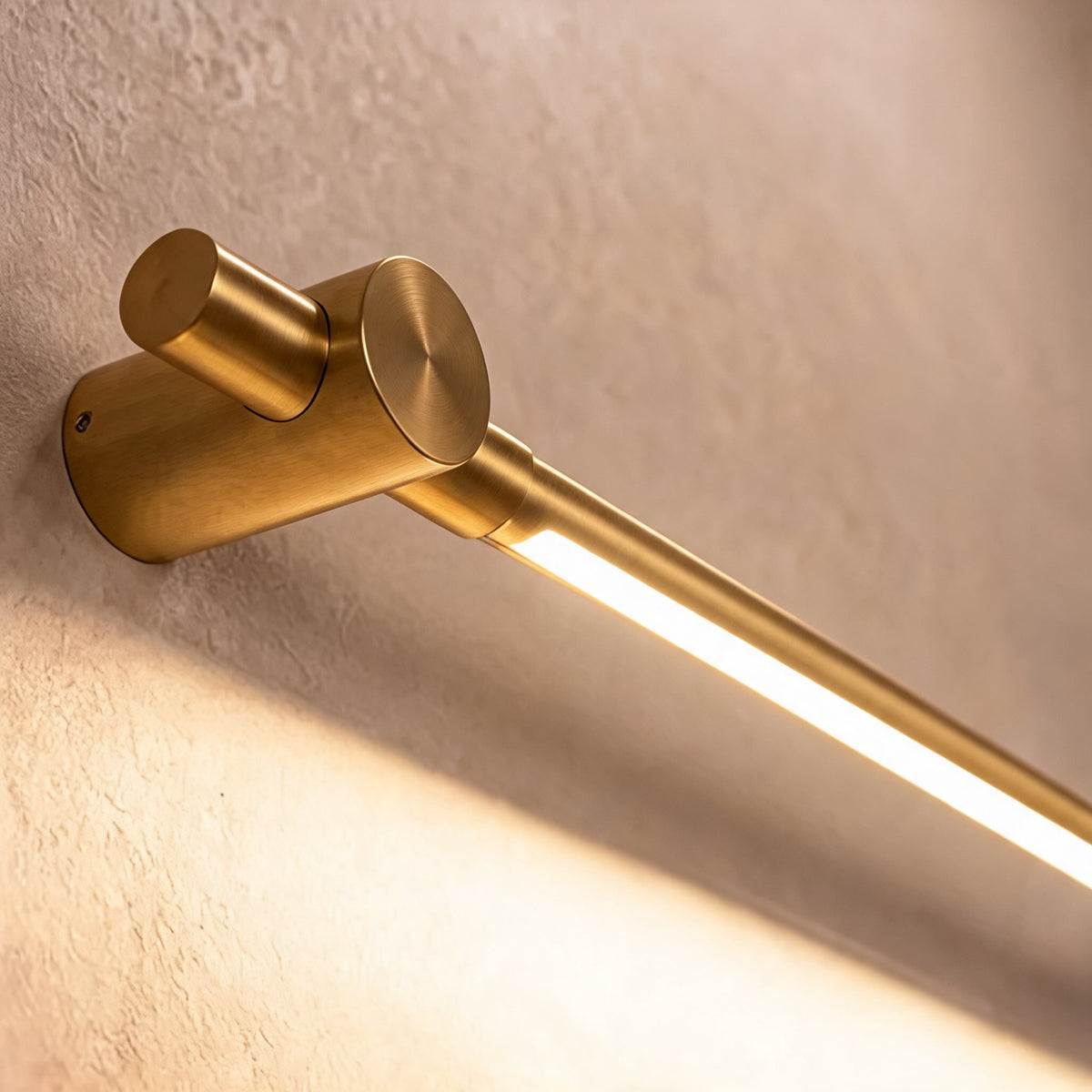 Polished Brass Linear LED Vanity Light 90cm & 120cm Acrylic Shade