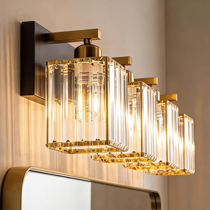 Crystal & Black Gold Wall Sconce 4-Light & 5-Light E27 Vanity Light