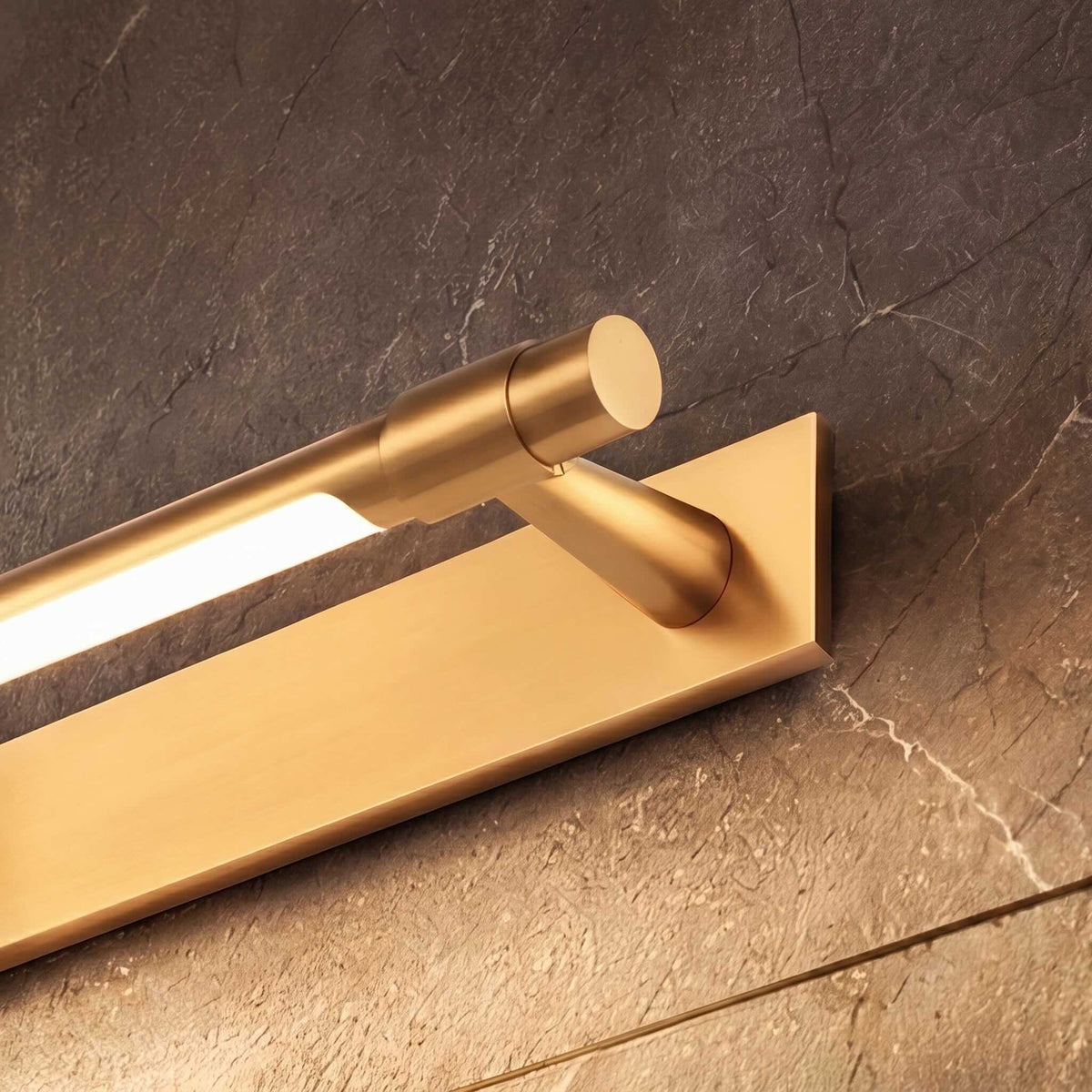 Black & Gold LED Vanity Light 120° Rotating 48cm & 63cm Three-Colour
