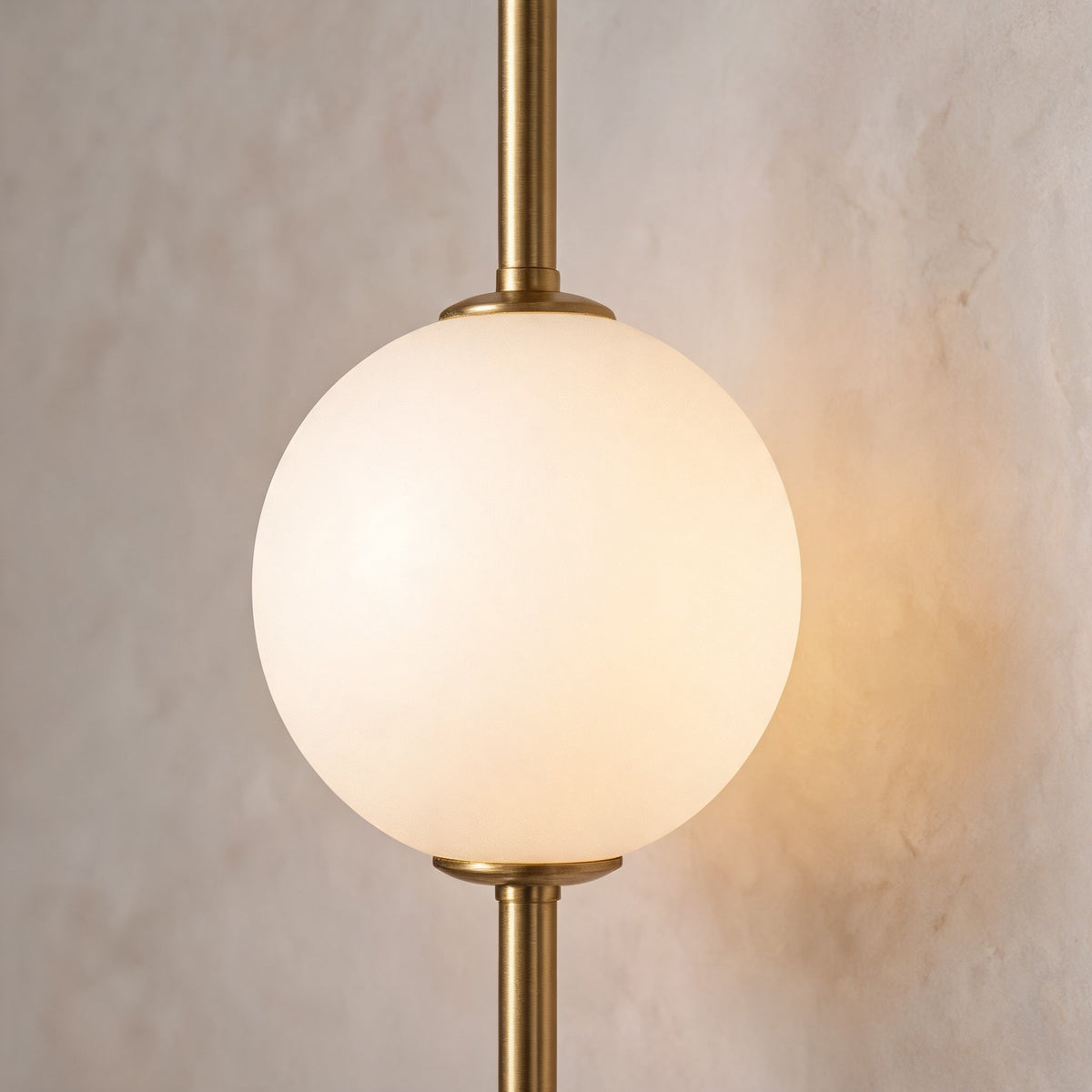 Glass Ball Wall Sconce Adjustable LED Vertical Fixture