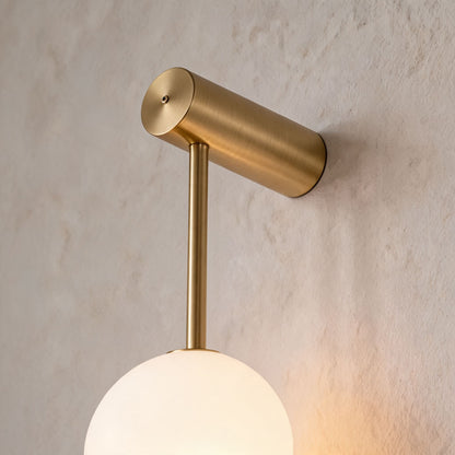 Glass Ball Wall Sconce Adjustable LED Vertical Fixture