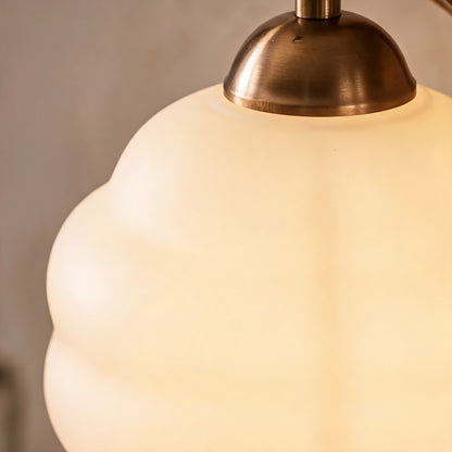 Art Deco Glass Wall Sconce Adjustable Metal LED Light