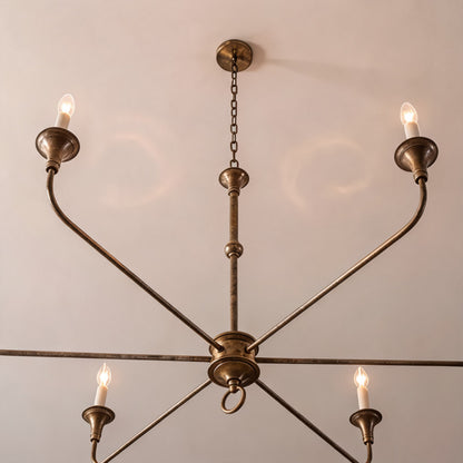 Candle Brass Chandelier E14 5-6 Head LED