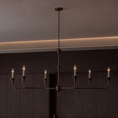 Candle Brass Chandelier E14 5-6 Head LED