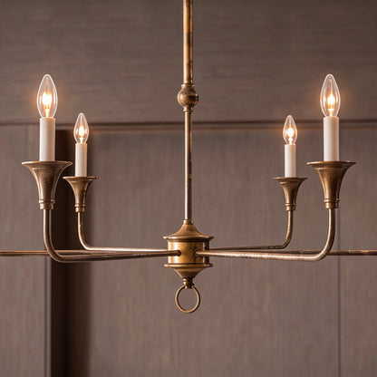 Candle Brass Chandelier E14 5-6 Head LED
