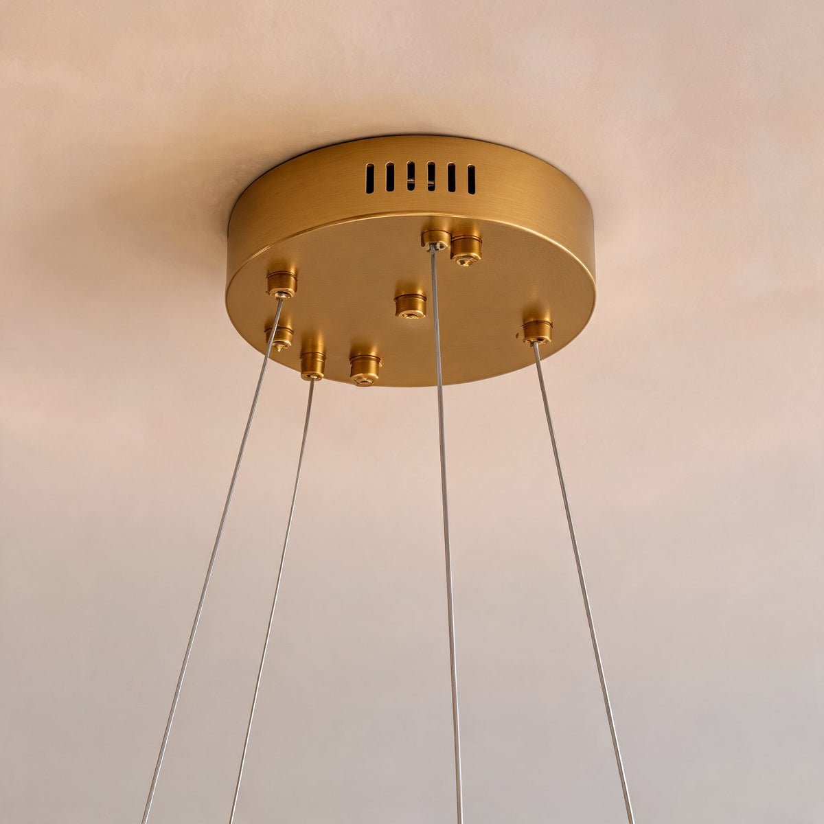 Glass Shade Chandelier Adjustable Hanging LED Light
