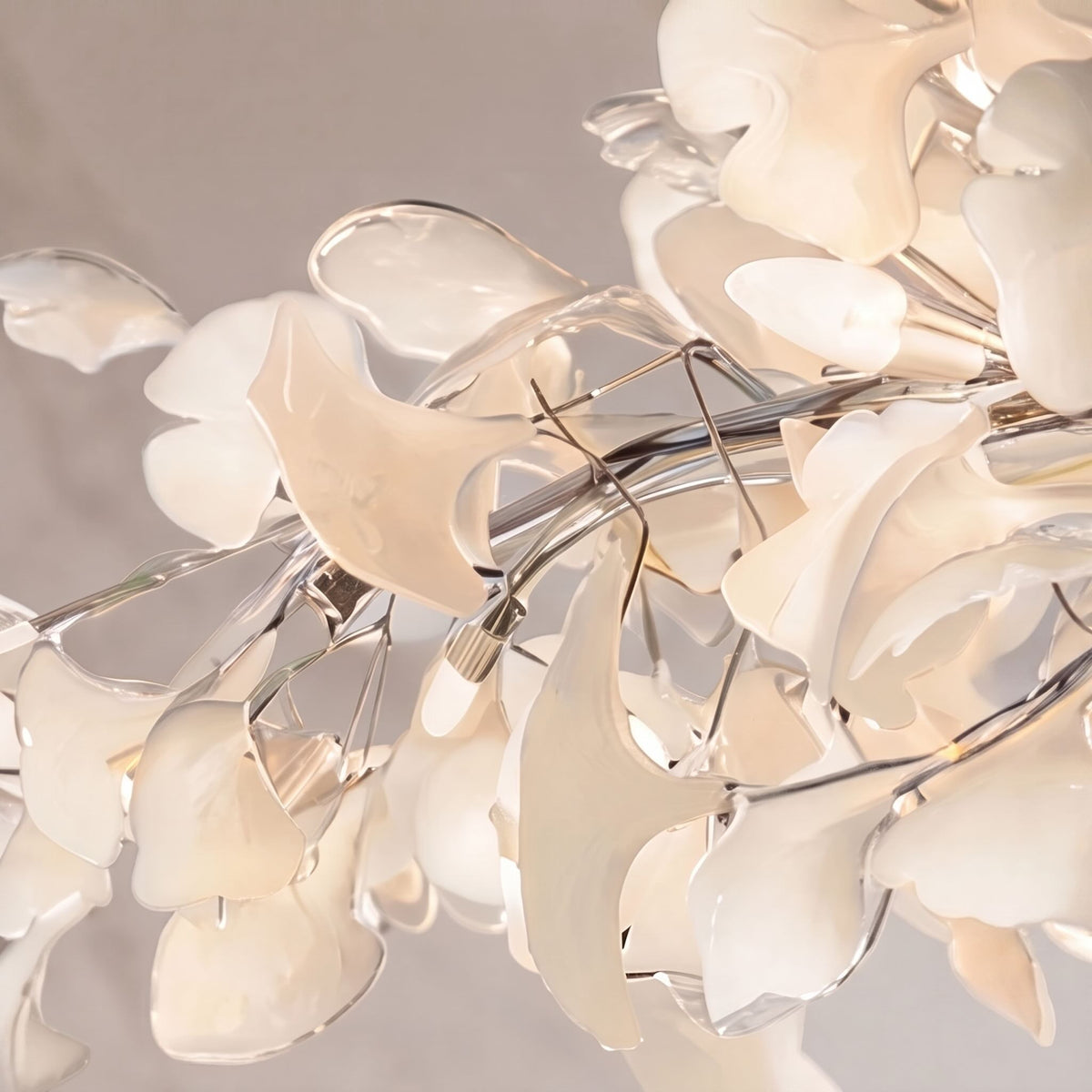 Plume Metal Chandelier Glass Shade 3-Light LED