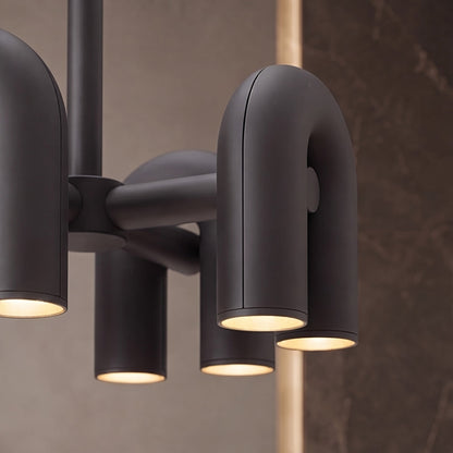 Dimmable Glass Shade Pendant Light Metal Frame Kitchen