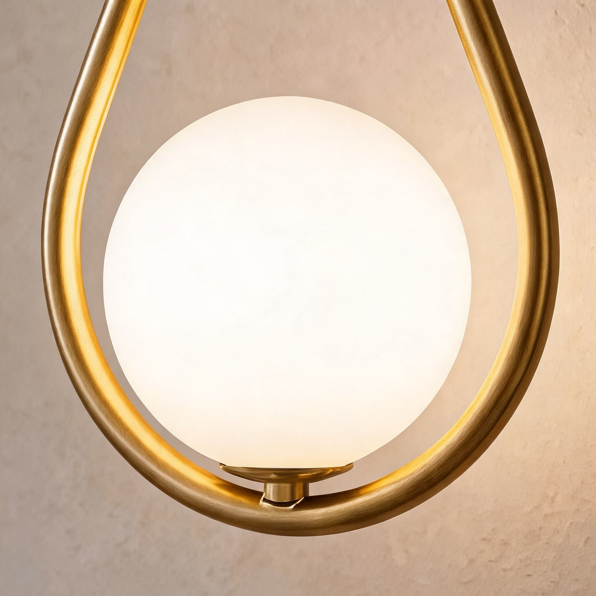 Brass Wall Light Glass Shade Adjustable LED Sconce