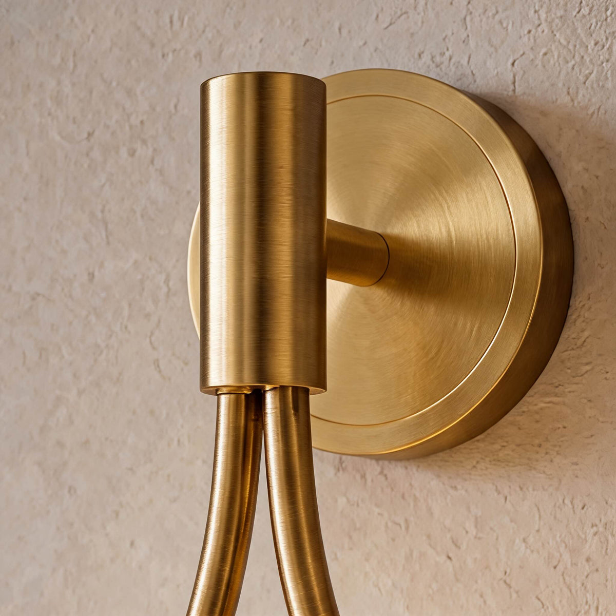 Brass Wall Light Glass Shade Adjustable LED Sconce