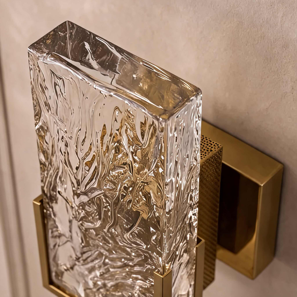 Clear Crystal Wall Light Metal Frame E14 Sconce Sparkle