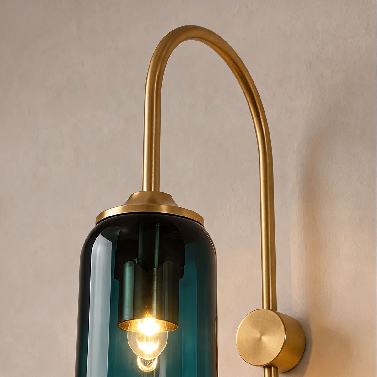 Glass Shade Wall Light Wall Mounted Dimmable LED Sconce