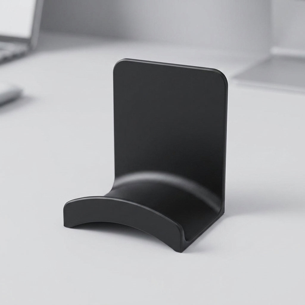 Black headphone stand