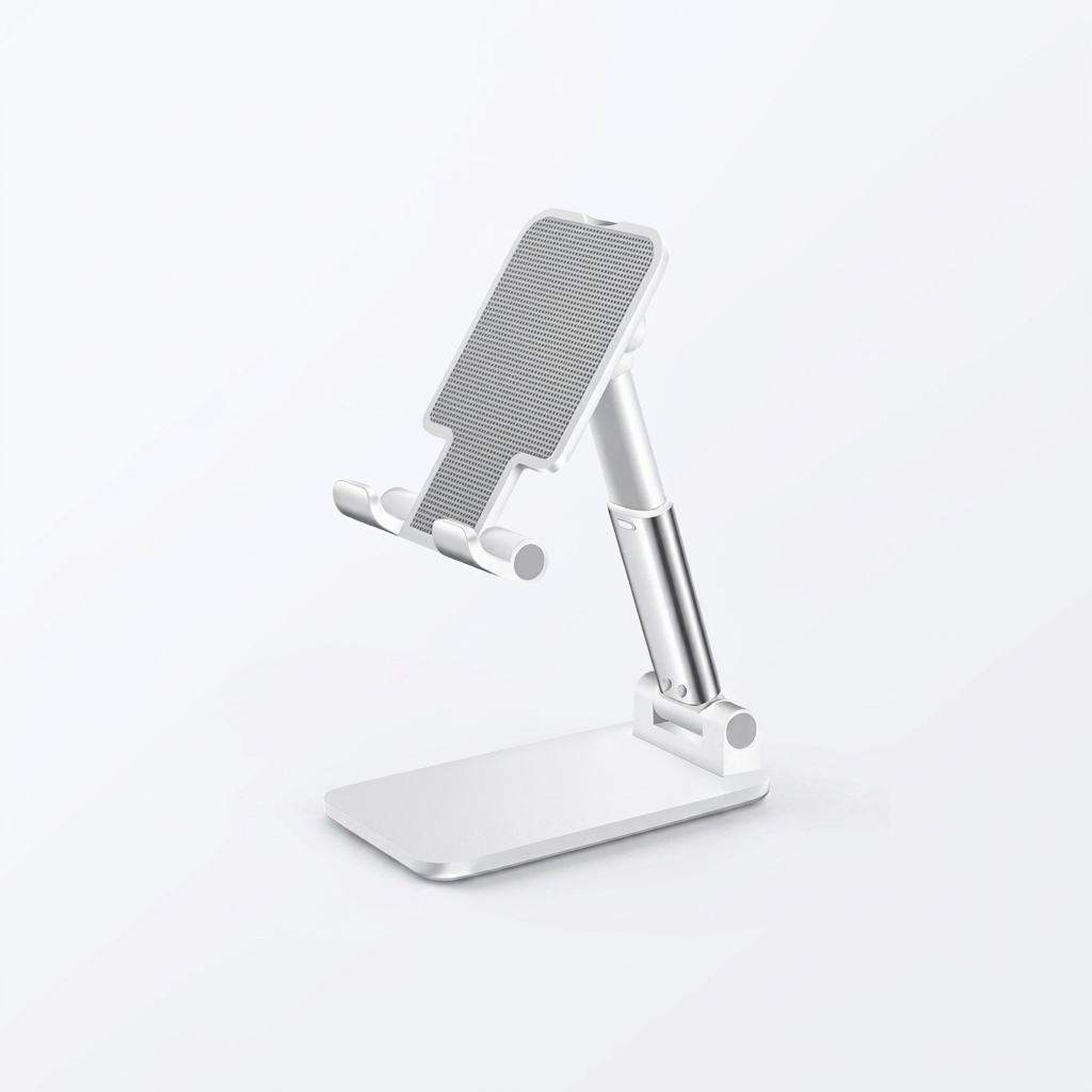 White phone and tablet stand