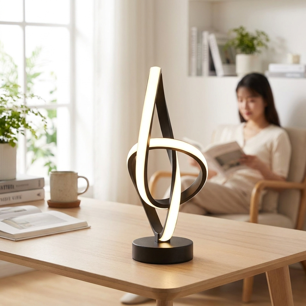 Black creative design desk lamp