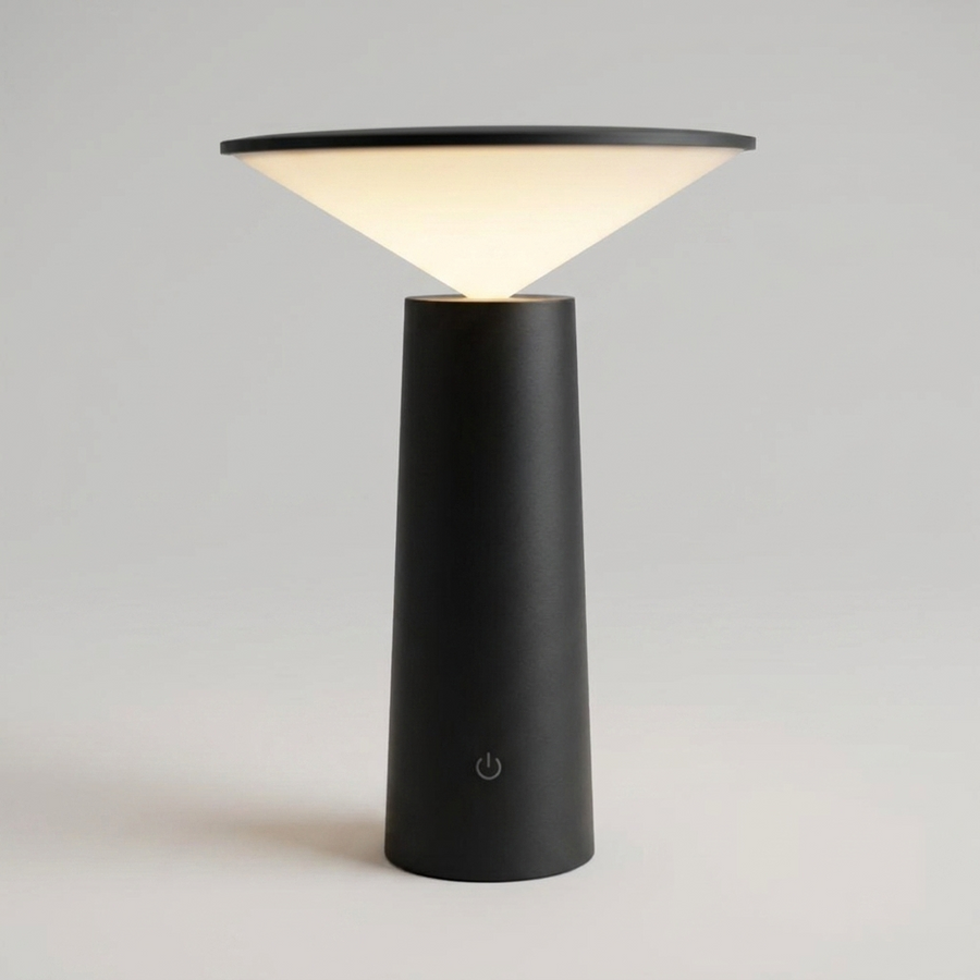 Black USB touch sensor desk lamp