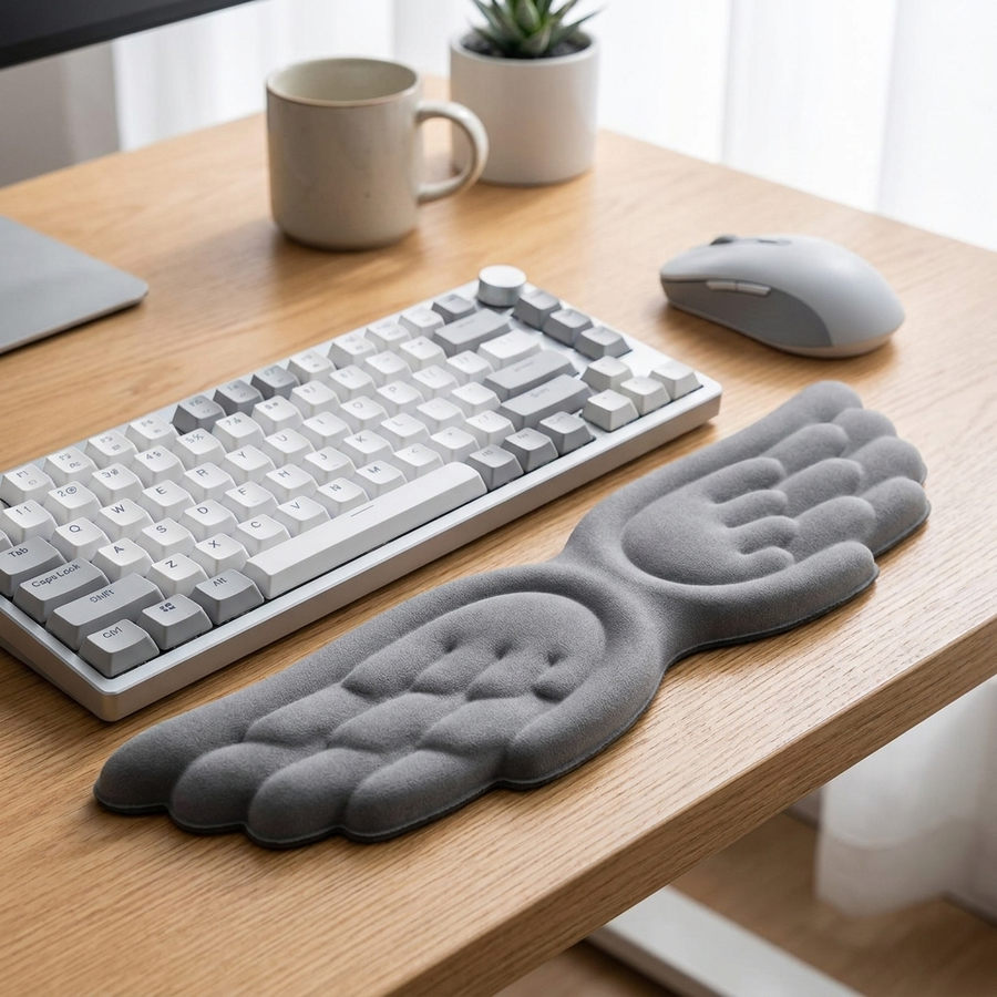 Gray wrist rest set