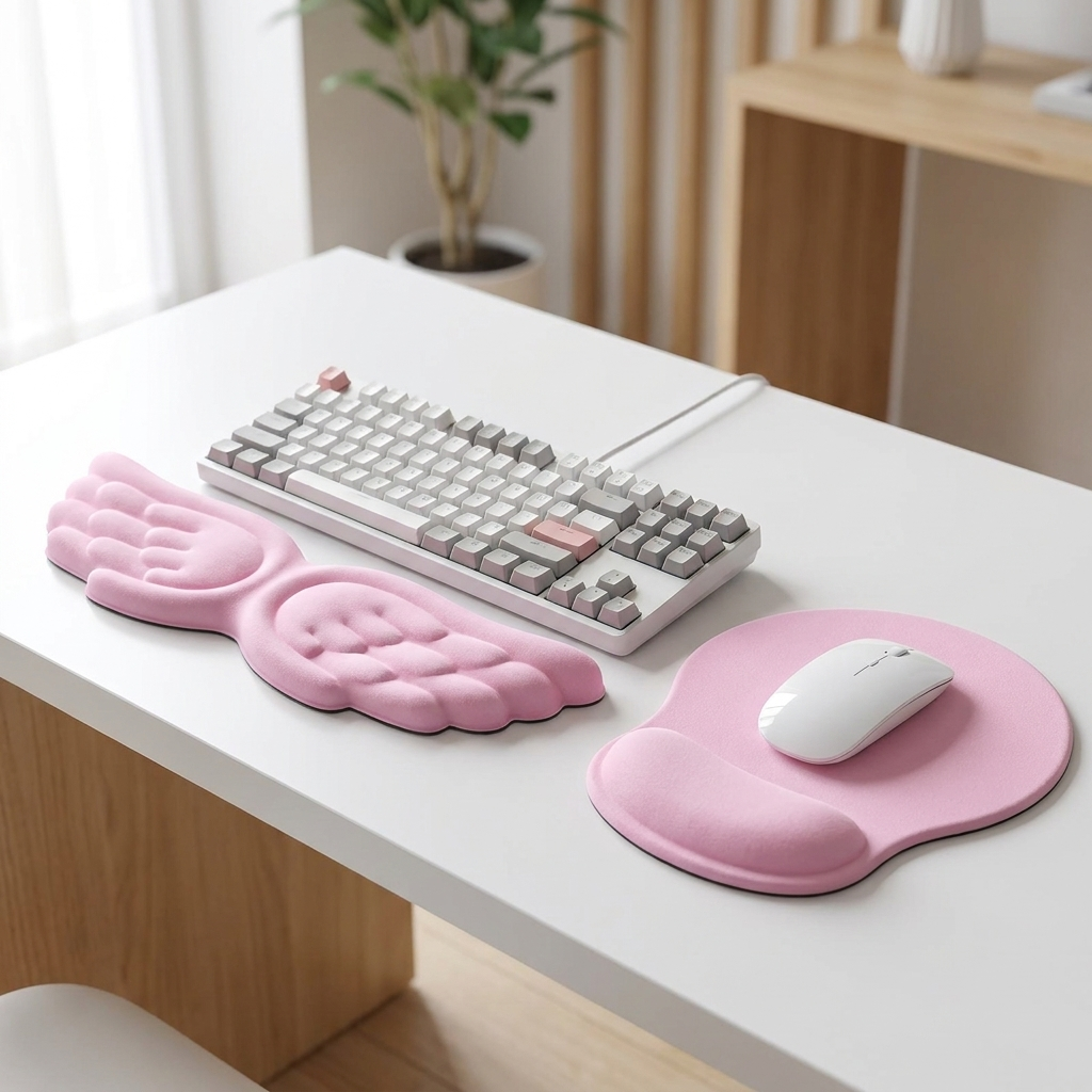 Pink wrist rest set