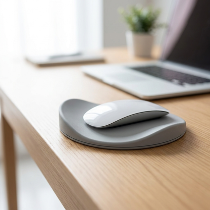 Grey gliding wrist rest