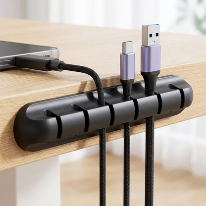 Black cable clips