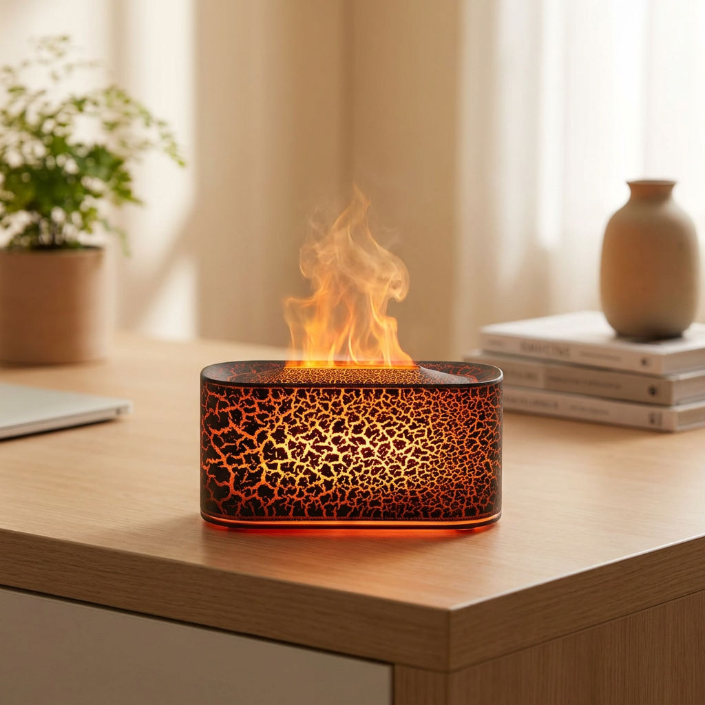 Black crackle flame diffuser