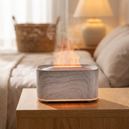 White wood grain flame diffuser