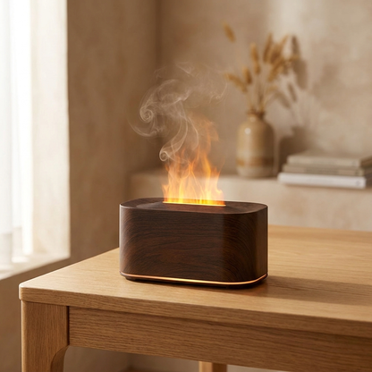 Dark wood grain flame diffuser