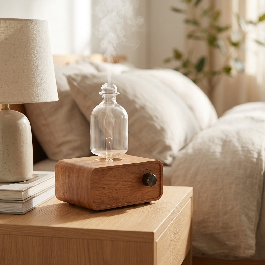 Wood grain nebulizing diffuser