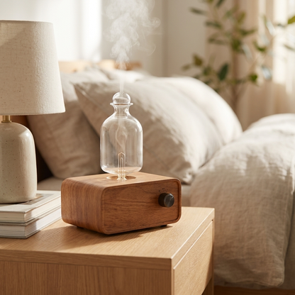 Wood grain nebulizing diffuser