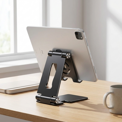 Black rotating tablet stand