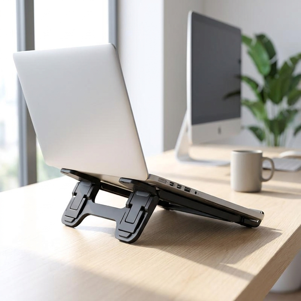 Black foldable laptop stand