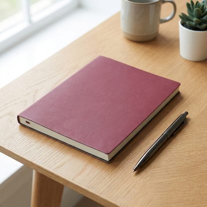 Wine red notebook