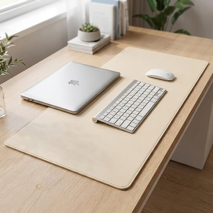 Beige desk pad