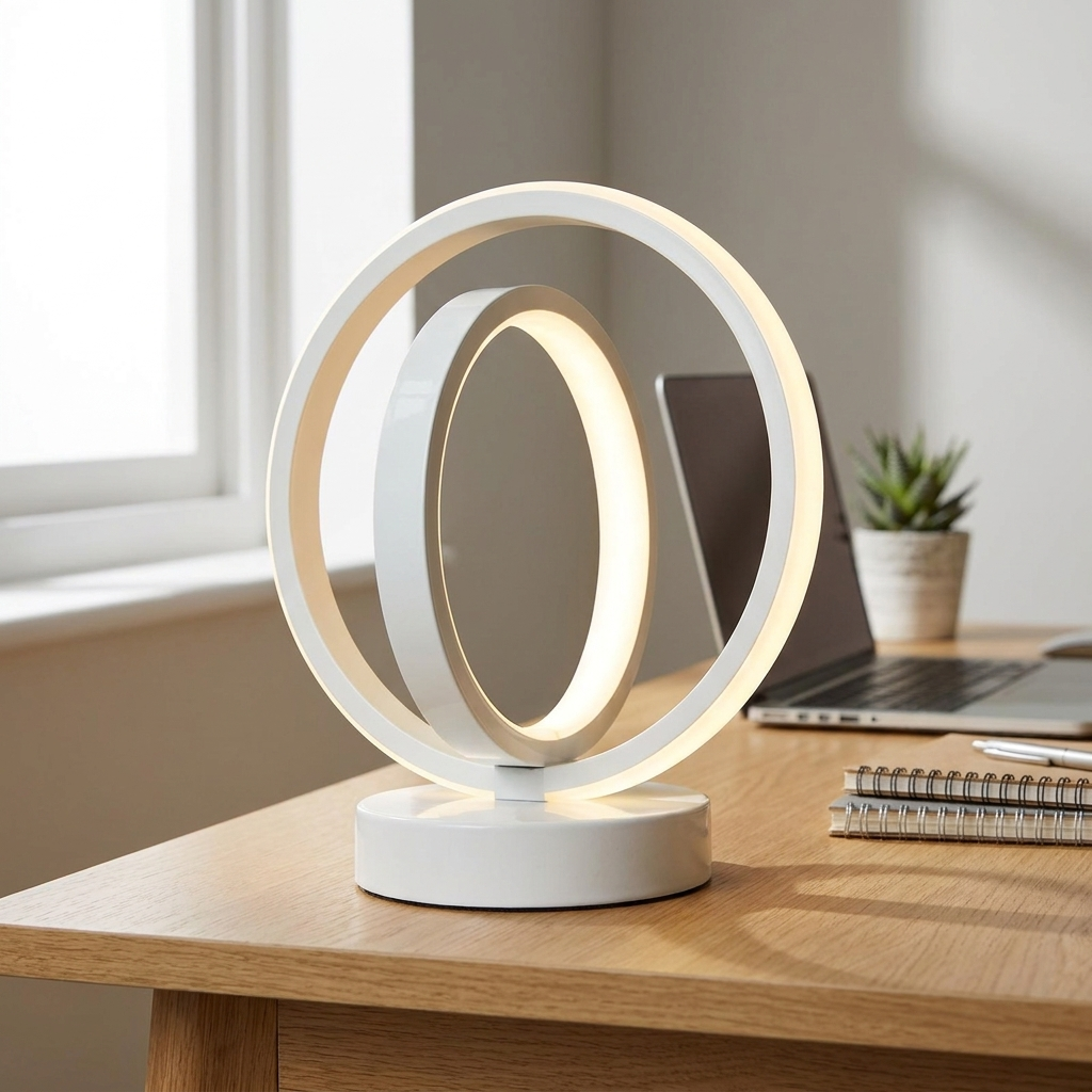 White aluminium plug-in lamp