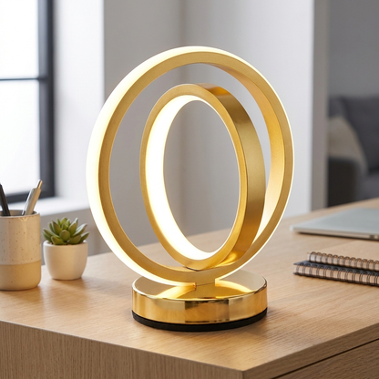 Gold aluminium plug-in lamp