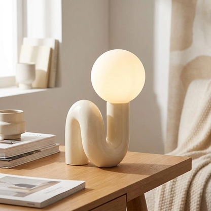 Ivory nordic glass lamp