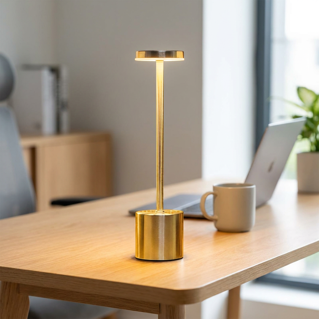 Gold — USB Rechargeable Desk Lamp — Wholesale Case
