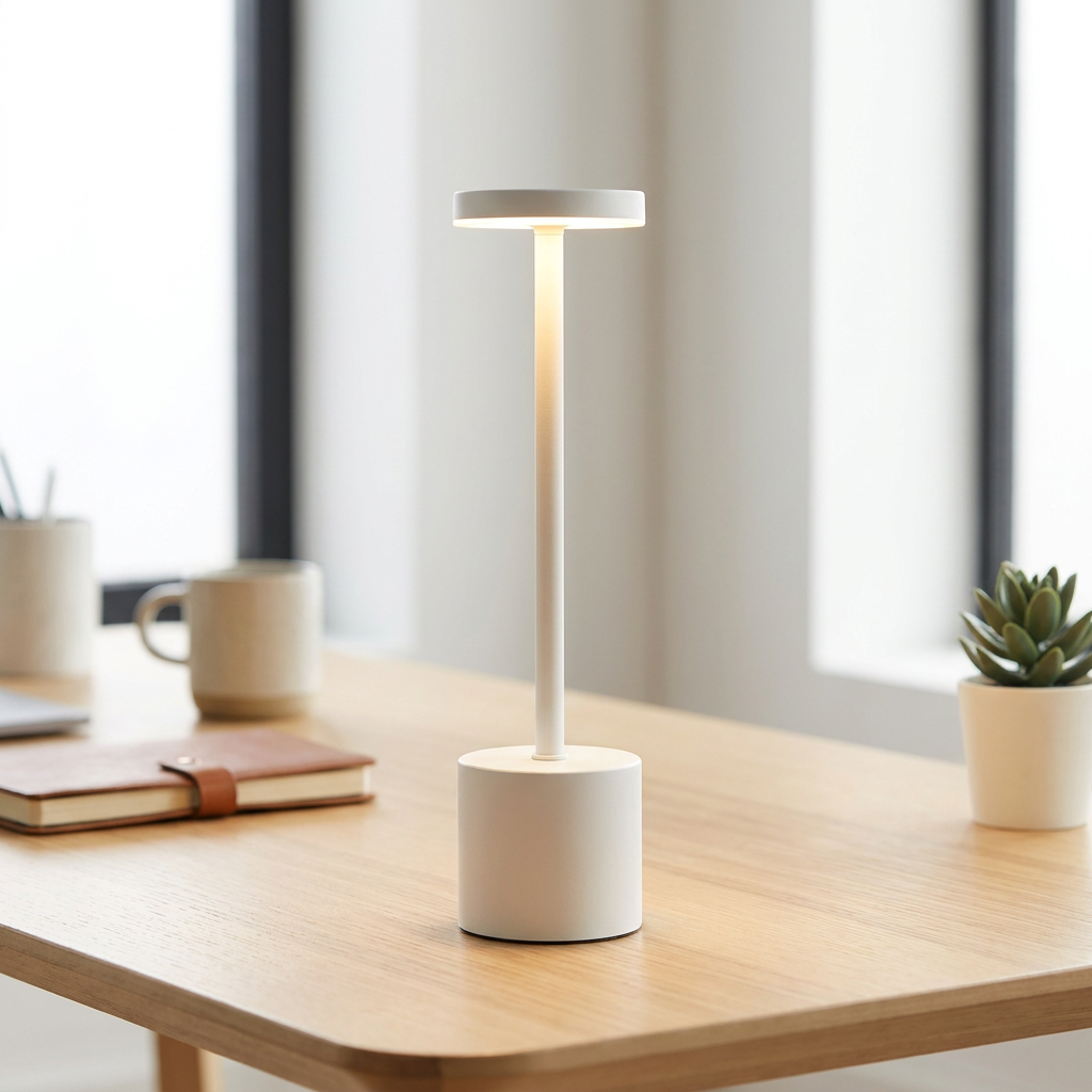 White USB rechargeable lamp